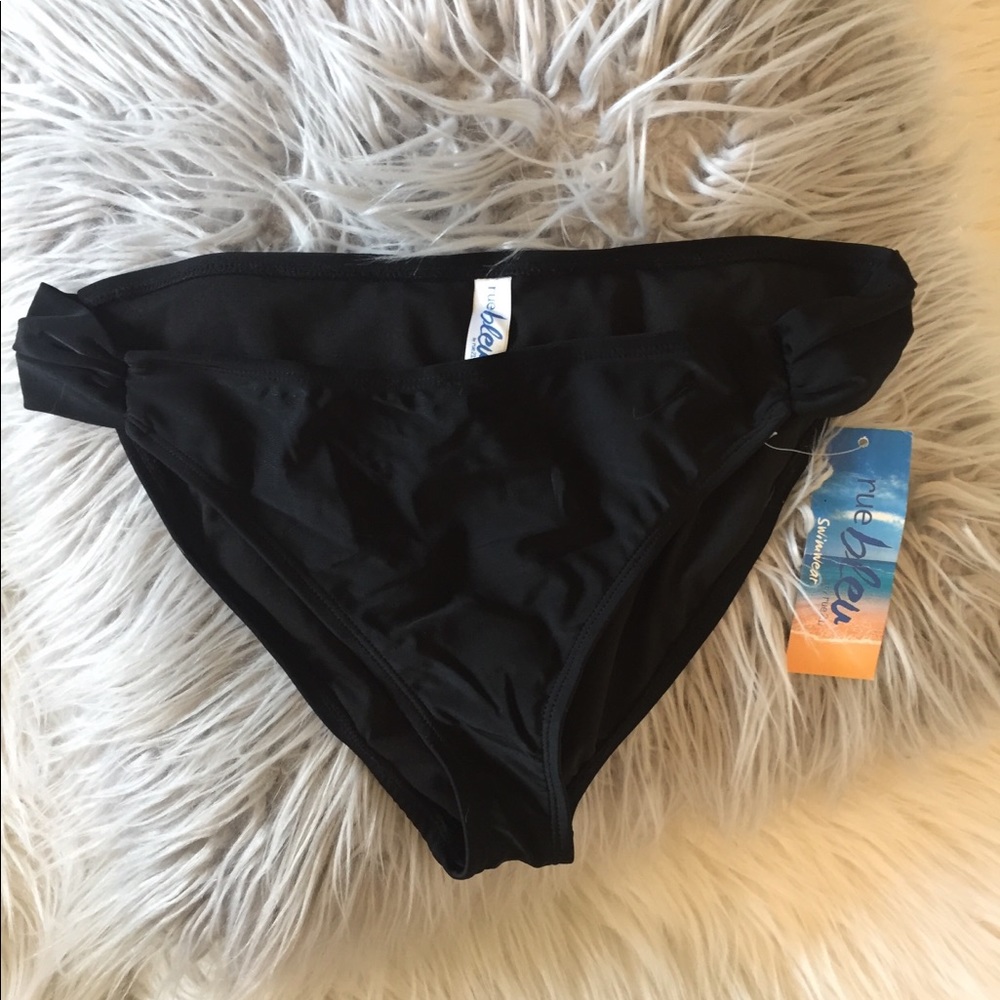 Black Bikini Bottoms Womens XL Swimsuit New
